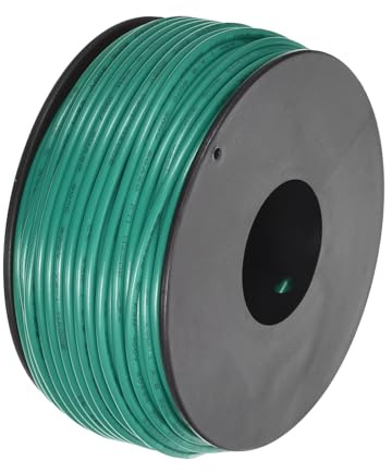 QUARKZMAN Filo 20AWG Calibro 20Filo Intrecciato in PVC Cavo Collegamento, Cavo Elettrico UL1007 Bobina Filo Rame Stagnato 30M/100 Piedi Verde per Collegamenti Interni, Marino