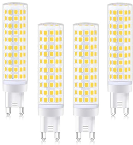 hekmazon G9 Led Light Bulb 10W 100W Halogen Equivalent 1000lm Daylight White 6000K Pack of 4