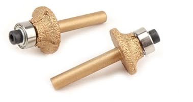 ZHLWei Brocas for rebajado de Diamante con vástago Redondo de 6mm, Cortador for enrutador de mármol y Granito, Herramientas de Grabado de Bordes de Piedra, 1 ud.