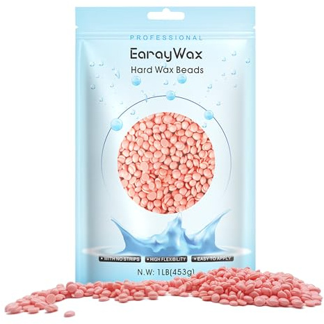 Earaywax Wachsperlen, professionelles Wachs, für die Haarentfernung, 453 g – brasilianisches Trikot für Gesicht, Beine, Augenbrauen, schmerzfrei