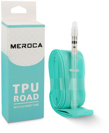 TINGSING TPU Schlauch 700C Kompatibel mit 700 x 23 / 25 / 28 / 30 / 32 / 35c, 80 mm Presta-Ventil, Ultraleichtes Rennrad Innenschläuche 30g Fahrradreifen für alle Straßen und Kies, Grün