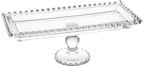 Bafnsiji Alzata per Torte, Alzata per Dessert con Piatto da Torta in Vetro, Alzata per Cupcake in Vetro, Alzata per Torta Trasparente, Espositore per Dessert alla Frutta, per Feste di Compleanno