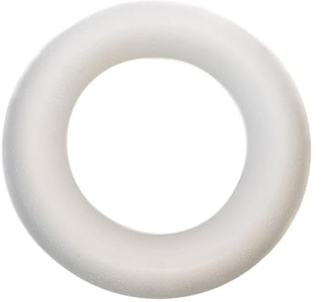 Polystyrene Flat 300mm (30cm) - Pack of 1 - Half Wreath Festive Ring Wreath Garland for DIY Arts & Craft Projects for Christmas, Weddings, Halloween, Decoration, Home Decor and Floral Arrangements