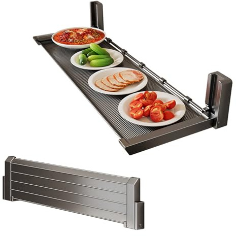 Shelf,39cm, Mensola da Parete Pieghevole in Alluminio, Salvaspazio, per Il Bagno, Libreria per Soggiorno, Cucina, Bagno