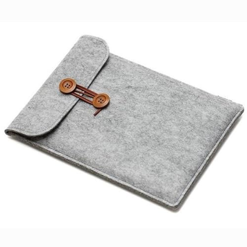 15.6-inch Felt Laptop Bag Protective Lightweight Slim Office Travel Carrying Envelope Sleeve Case, Compatible with Apple MacBook, Asus Dell Microsoft Notebook Chromebook Ultrabook (Light Grey, 15.6)