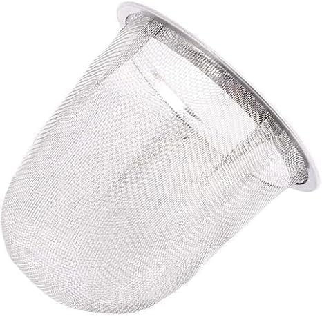 Infuseur à thé réutilisable en acier inoxydable argenté de 6 cm, filtre en maille de rechange pour théière
