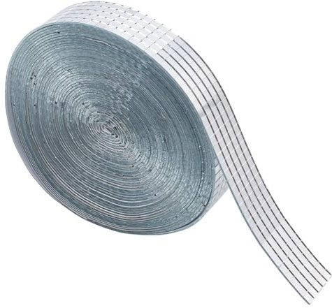 nbeads 1 Rolle 10000 Stück Spiegel Mosaik Kacheln, 5x5mm Selbstklebend Mini Mosaik Spiegelfliesen Disco Ball Kacheln für DIY Handwerk Dekoration Kunst