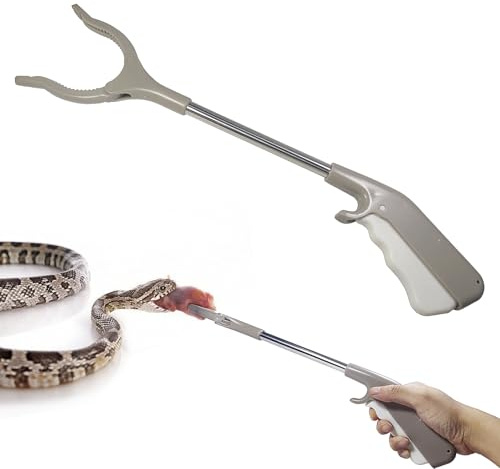 Duedusto Snake Feeding Tongs, 16 Inch Reptile Feeding Tongs, Ball Python Accessories, Extra Long Large Tweezers for Boa, Kingsnake, Hognose Snake, Corn Snake, Terrarium Supplies for Snake