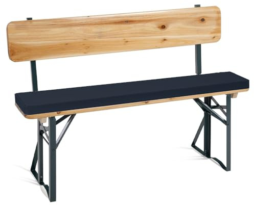 EXZFW Biertischgarnitur Auflagen, Bierbankauflagen für Sitzkissen Bierbank, UV-BestäNdig Wasserabweisend 220x25cm Bierbank Auflagen für Bierbank Festzeltgarnitur Auflage Bierbank,Blue 45,170X23X3CM