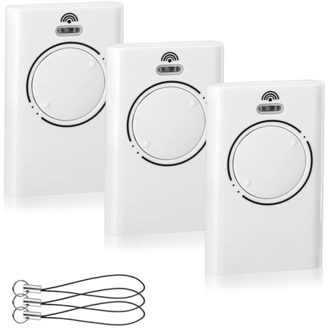 3 Pièces 2 Canaux Telecommande Porte 868MHz de Émetteur de Garage Bip Universelle Telecommande Portail Compatible avec XT2 868 SLH LR/XT4 868 SLH LR/XT4 868 SLH/XT2 868 SLH（Blanc）