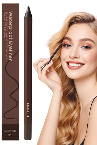 Huayeex Delineador de Ojos Resistente a Manchas,Doble Función Impermeable Antimanchas Lápiz - Maquillaje de Belleza Duradero Cejas para Mujeres y Jóvenes
