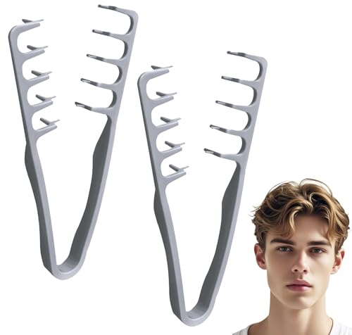 Stylingkamm Mit Textur, 2pcs Großzahnkamm Für Volumen & Pflege, Texture Comb, Haarstyling-Kamm Mit Breiten Zähnen Für Volumen, Volumizing Wide-Tooth Hair Styling Comb von Pony, Nahtpflege