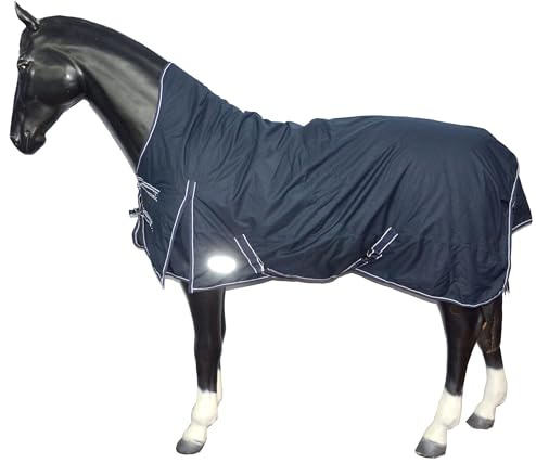 Outdoor Winterdecke Turnout 100% Wasserdicht 600D 50G Fulling Highneck Multi Farbe Navy 135cm