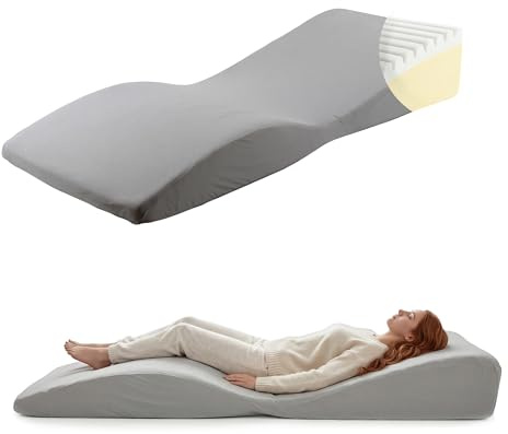 DAWNYIELD Keilkissen-Set, Ganzkörper-Keilmatratze aus Memory Foam | Ergonomisches Schlafkissen zur Regeneration nach Operationen, Unterstützt bei Sodbrennen, Schnarchen, Rückenschmerzen