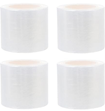 MAGICLULU Film Trasparente Monouso per Microblading 42mmx200m Set 4 Pezzi, Pellicola Protettiva per Tatuaggio Sopracciglia e Cura Post