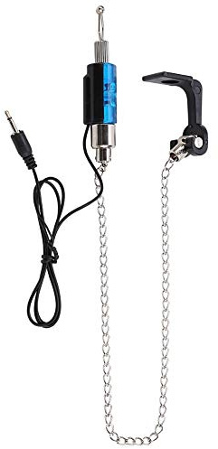 Dilwe Fisch Bissanzeiger, LED-Heller elektronischer mit, Kettenbissanzeiger für Angler im Freien(Blau)