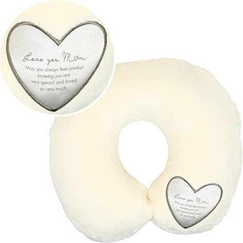 Pavilion Gift Company Love You Mom - Soft Memory Foam Travel Hospital Stay Neck Pillow
