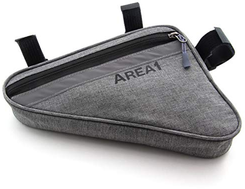 Area1 Fahrrad Tasche Rahmentasche Fahrradtasche Dreiecktasche Grau, wasserfest