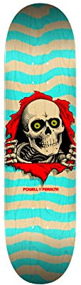 Powell Peralta Skateboard Deck Ripper Natural 8.0 (Turquoise)
