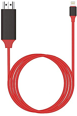 [Aggiornato] Adattatore da Lightning a HDMI, certificato Apple MFi 1080P HDTV cavo adattatore compatibile con iPhone, iPad, connettore AV digitale schermo di sincronizzazione su monitor TV HD