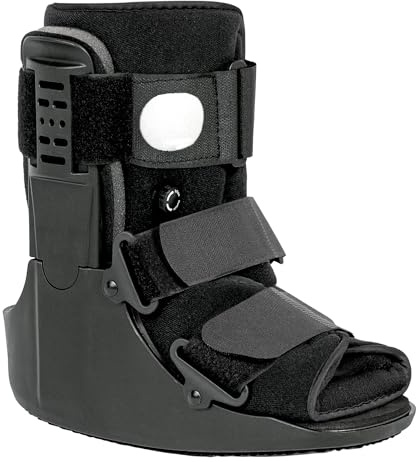 Jewlri Air Walking Boot, Fracture Boot Short Walker Protection Fits Left or Right Foot Ankle Support for Injuries Fractures Sprains Black M