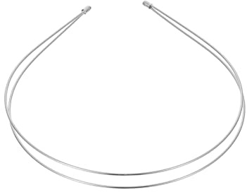 Artibetter 4Pcs Diademas de Metal de Metal Delgada Diadema de Doble Alambre Bucles de Cabello Liso Anillos Accesorios de Banda para El Cabello de Elástico para Mujeres (Plata)