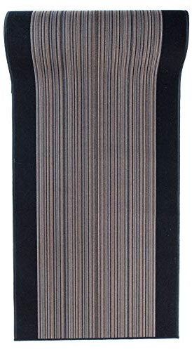 Mazovia Läufer Flur 67x200cm Anthrazit Grau Klassisch 90er-Retro Weich | Teppichläufer für Küche Waschküche Schlafzimmer Rutschfest Wetterfest Pflegeleicht Gummiunterseite Kurzflor Verkauf pro Meter