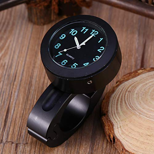 Akozon Handlebar Motorrad Uhr Wasserdicht Motorrad Lenker Uhr Universal wasserdichte Lenker Uhr 7/8 bis 1 Zoll Ersatz Zubehörteil Auto
