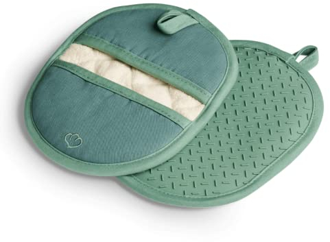 SPRINGLANE Topflappen-Set 2-TLG. Mint, Silikon & Baumwolle, hitzebeständig