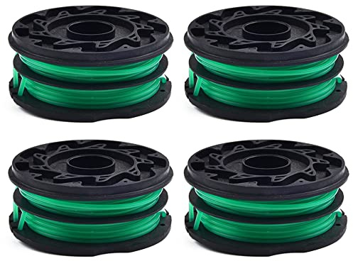 Donkivvy 4 Pcs Strimmer Spool & Line for Black & Decker GL701 GL710 GL716 GL720 GL741 Grass Trimmer Parts, Green