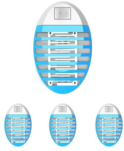 Fly Killer, Fly Zapper with UV Light,Powerful Indoor Electric Mosquito Bug Zapper,Insect Trap Lamp,Mini Pest Repellent for Mosquito/Flies（4 pack）