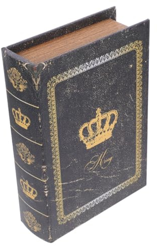 Zerodeko Vintage Holz Buchbox Simulation Aufbewahrungsbox Antike Buchform Für Tisch Dekoration Fotorequisit Robust Und Stilvoll