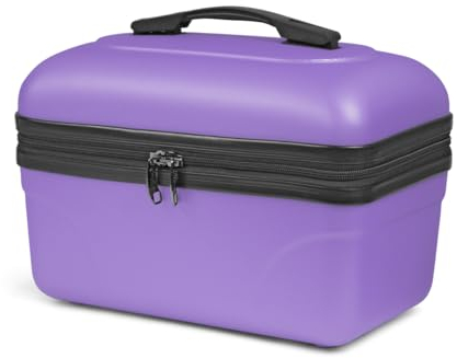 KINSTON Vanity Trousse de Toilette Cosmétiques, Rigide avec Poignée, Organisateur de Voyage, Boîte de Rangement - Grande capacité (Violet-Lavande/Grand Modèle)