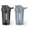ACUNA POWER Shaker Bottle For Protein Powder 400 ml (Pack Of 2) | Protein Shaker With BPA Free Leakproof Screw On Lid Flip Cap, Sports Gym Supplement Shake Bottle (Black-Grey)