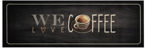 Gecheer Küchenteppich, Küchenläufer, rutschfest, Maschinenwaschbar, Kaffee 60x180 cm Samt