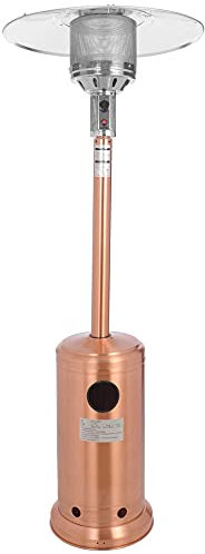 Chauffage de terrasse Chauffage extérieur Chauffage de terrasse, parasol d'extérieur au propane chauffage au gaz avec roue, chauffage de terrasse debout haut, élévation rapide de la température pour