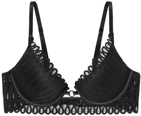 Women'secret Sujetador Push up, Negro Estandar, 85B