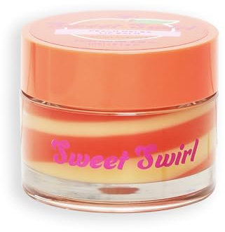 I Heart Revolution Sweet Swirl Lip Balm, Baume à Lèvres Nuit Hydratant au Parfum Sucré, Végan et Sans Cruauté, Pêche Melba