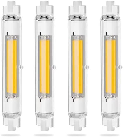 R7S LED 118mm Dimmbar Lampen, 30W R7S LED 118mm Glühbirne Ersatz für 300W Halogenlamp, Naturweiß 4000K 3000LM Kein Flackern, 360°Abstrahlwinkel LED Stab, LED Leuchtmittel, 4er Pack
