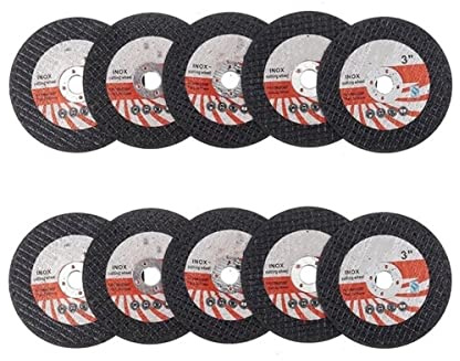 Uxsjakjsd 10 Piezas 75Mm Mini Disco de Corte Muela de Resina Circular para Amoladora Angular de 10Mm Disco de Corte de Azulejos de Madera Herramienta EléCtrica