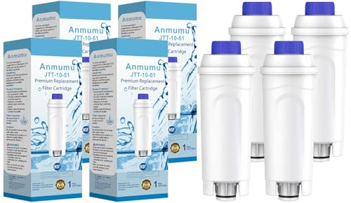 Wasserfilter Ersatz für DeLonghi Filter DLSC002 ECAM 22.110, Esam, ETAM, DLS C002, SER3017, 5513292811, EC680, EC800, 4 Stück