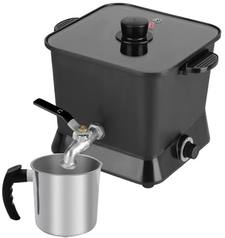 JIWINNER Wax Melter for Candle Making, 4.3L Electric Candle Wax Melting Pot with Pour Spout and 1.2L Pot - UK Plug