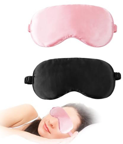 2 Stück Seiden Schlafmaske Frauen Seide,Augenmaske Schlafmaske Seide Frauen,Schlafmasken Erwachsene,