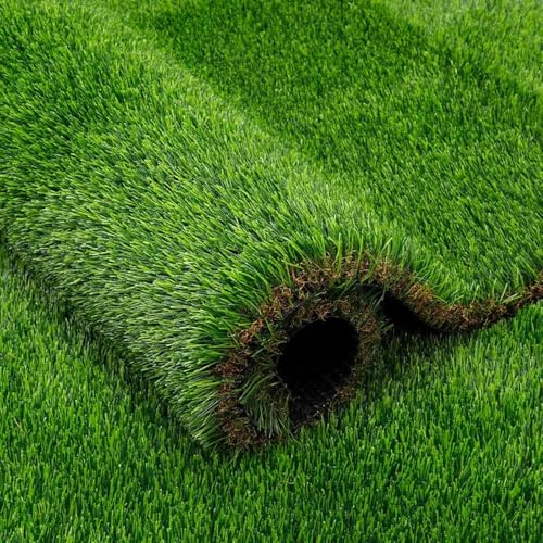YOEVU - Césped Artificial Realista 1x2 Metros, 40mm altura | Resistente a UV y Clima | Instalación Fácil | Sin Mantenimiento | Seguro para Niños y Mascotas | Uso Exterior, Verde
