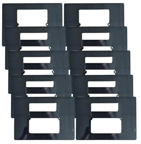 10 Kit Placca Adattatore 503 a 502 Nero, Convertitore 503 a 502, Supporto Riduttore Slim 3.5mm, Per Installazione Termostati Smart o Moduli Quadrati 86x86, Vite Incluso