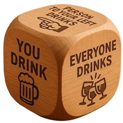 Drinking Party Game Holzspiel, 5 cm (1,97 Zoll), nützliche Herausforderung, interaktive und lustige soziale Aktivität, Holzspiele, für Freunde, Familie, Paare, Zuhause, College, Gruppenaktivitäten
