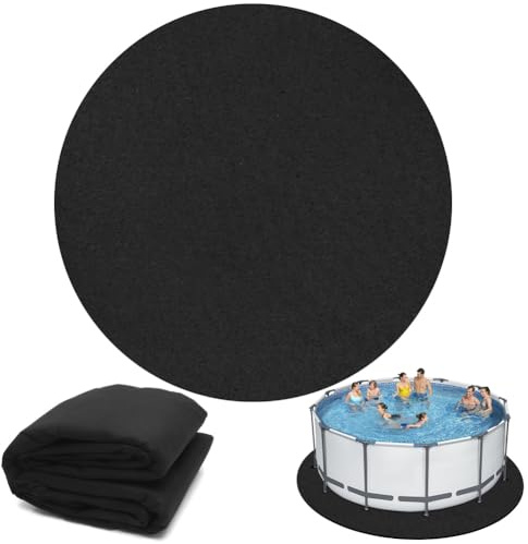 XUTUUDID Poolunterlage Unterlage Rund Ø305cm, Schwimmbecken Matte Pool Bodenplane Faltbarer, Pool Unterlage Outdoor, rutschfeste Bodenschutzplane Bodenmatte Runde Poolmatte Whirlpool Unterlage Rund