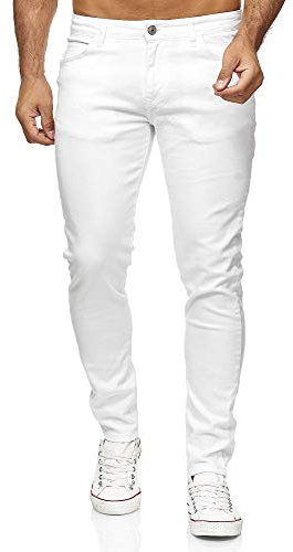 RED BRIDGE Jeans Uomo Slim Fit Pantaloni Cotone Vasta Gamma di Colori Casual Stretch Bianco W31 L32