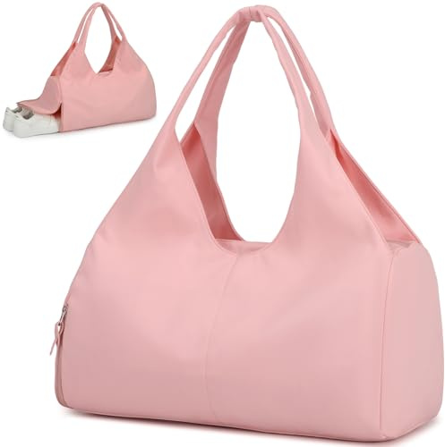 Sporttasche Damen Reisetasche Handgepäck mit Schuhfach & Nassfach | 600D Nylon Trainingstasche kleine Gym Tasche für Yoga Sauna Schwimmen Weekender