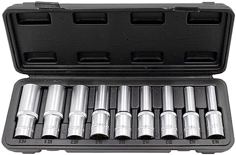 DOUILLES TORX FEMELLES L E10, E11, E12, E14, E16, E18, E20, E22,E24